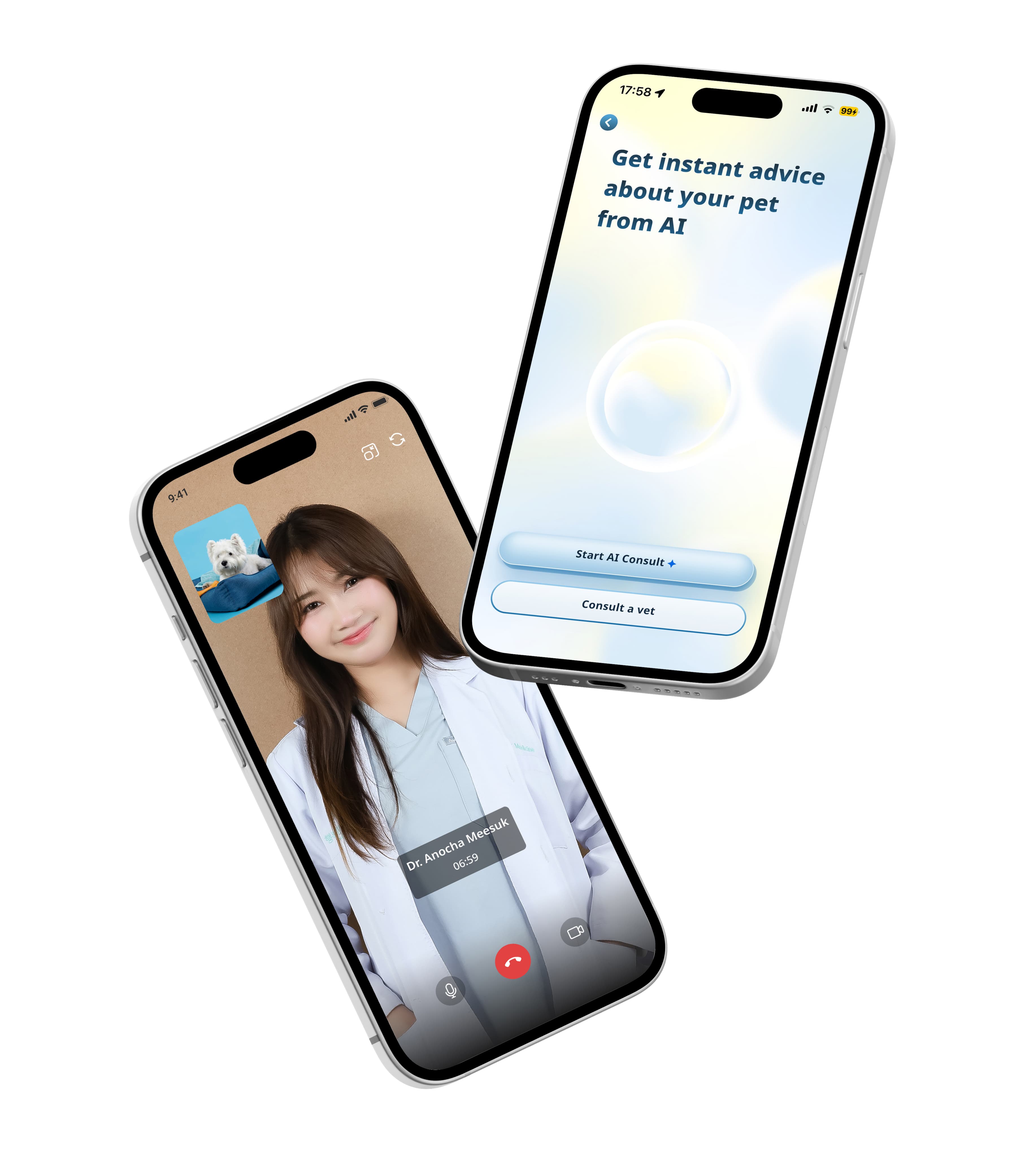 Bác sĩ thú y lâm sàng đang vận hành hệ thống thông minh